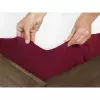 Froté prostěradlo s napínací gumou - vínové 180x200