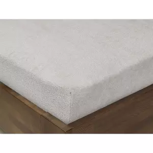 Froté prostěradlo s napínací gumou - světle šedé 160x200