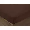 Jersey prostěradlo s napínací gumou - tmavě hnědé 200x220