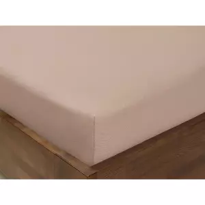 Jersey prostěradlo s napínací gumou - hnědošedé 90x200