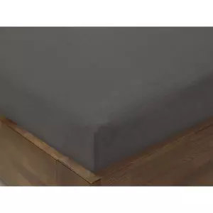 Jersey prostěradlo s napínací gumou - tmavě šedé 180x200