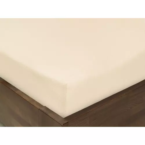 Jersey prostěradlo s napínací gumou - smetanové 120x200