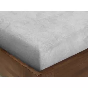 Mikroplyšové prostěradlo - světle šedé 90x200
