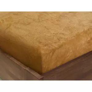 Mikroplyšové prostěradlo - skořicové 90x200