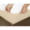Jersey prostěradlo Exclusive na vysoké matrace - tmavě béžové 180x200