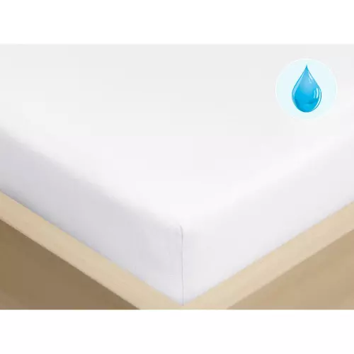 Nepropustné Jersey prostěradlo s napínací gumou - bílé 140x200