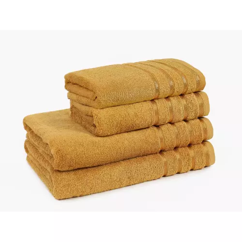 Bambusový ručník / osuška - hořčicová 30x50