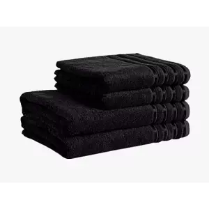 Bambusový ručník / osuška - černá 50x100