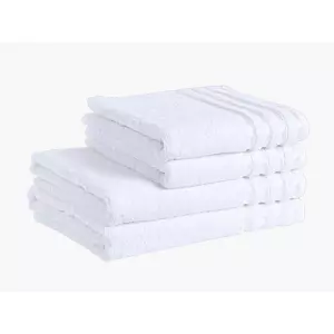 Bambusový ručník / osuška - bílá 30x50