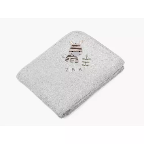 Dětský ručník LILI - zebra - šedý - 30x50