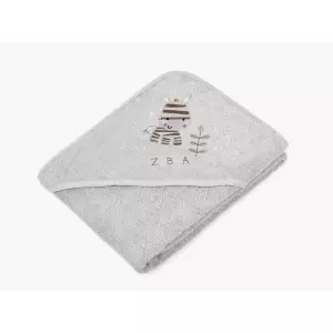 Dětská osuška LILI s kapucí – zebra – šedá – 100x100