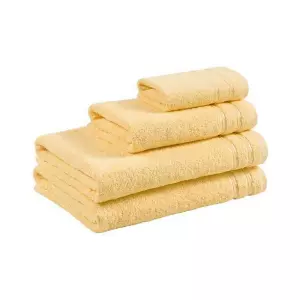 Froté ručník / osuška - Žlutá - s dvojitým pruhem 30x50