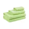 Froté ručník / osuška - sv. zelená - s dvojitým pruhem 30x50