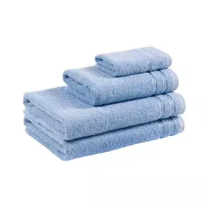 Froté ručník / osuška - sv. modrá - s dvojitým pruhem 30x50