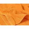 Froté ručník / osuška - hnědo-oranžová - s dvojitým pruhem 30x50