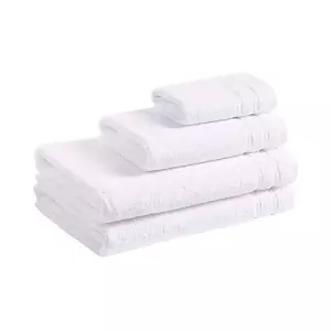 Froté ručník / osuška - Bílá - s dvojitým pruhem 70x140