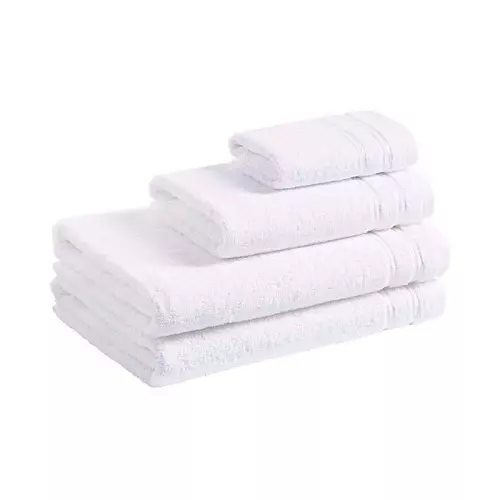 Froté ručník / osuška - Bílá - s dvojitým pruhem 70x140