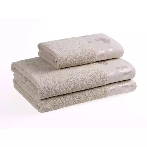 Froté ručník - Béžový - Motýlci 30x50