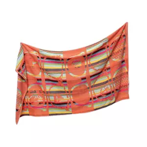 Velká plážová osuška - brýle 90x160 - oranžová