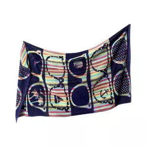 Velká plážová osuška - brýle 90x160 - modrá