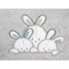 Dětská froté žínka LILI - světle šedá - 3 zajíčci