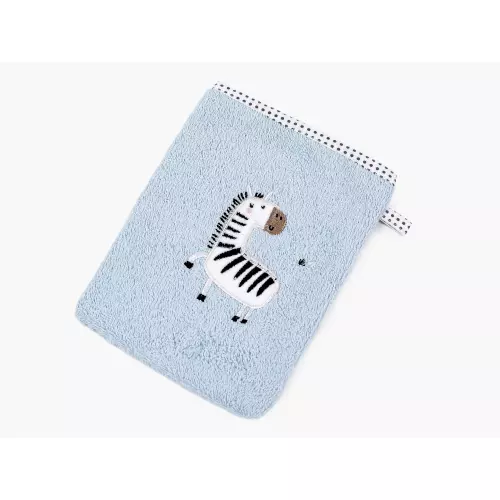 Dětská froté žínka LILI - světle modrá - Zebra