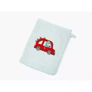 Dětská froté žínka LILI - sv. modrá - auto