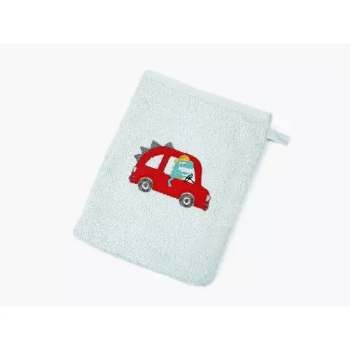 Dětská froté žínka LILI - sv. modrá - auto