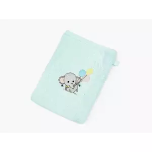 Dětská froté žínka LILI - mintová - sloník