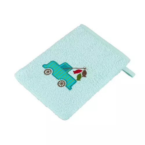 Dětská froté žínka LILI - mintová - Náklaďák