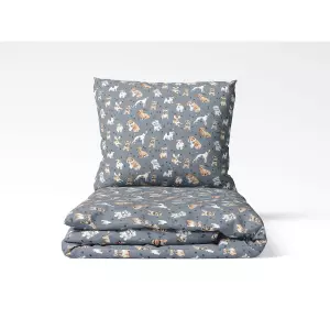 Dětské bavlněné povlečení - Yorkshire na šedé 140x200+70x90