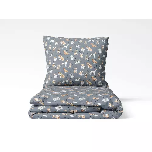 Dětské bavlněné povlečení - Yorkshire na šedé 140x200+70x90