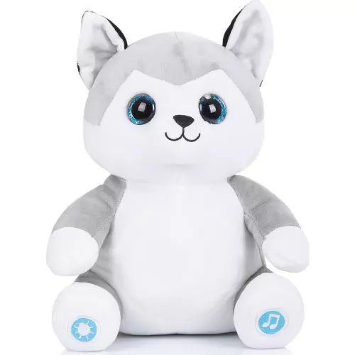 CHIPOLINO Plyšový Huskey se světýlky a hudbou