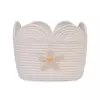 Koš na hračky Květina Off White 30x20x15