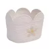 Koš na hračky Květina Off White 30x20x15