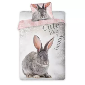 Bavlněné povlečení Králíček 140x200+70x90