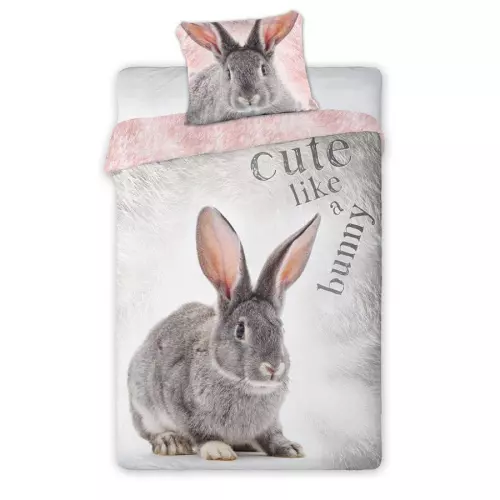 Bavlněné povlečení Králíček 140x200+70x90