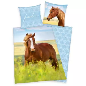 Bavlněné povlečení Kůň freedom140x200+70x90
