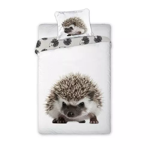 Bavlněné povlečení Ježek 140x200+70x90