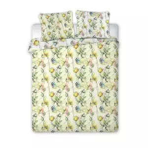 Povlečení bavlněný satén Aquarell herbář 140x200+2x70x90