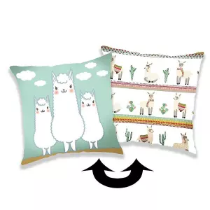 Měnící polštářek s flitry Lama 02 40x40 cm