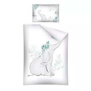 Bambusové povlečení do postýlky Slon 100x135+40x60