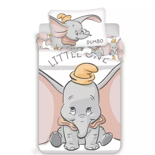 Bavlněné povlečení do postýlky Dumbo stripe baby 100x135+40x60