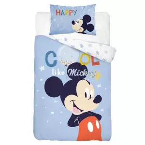 Bavlněné povlečení do postýlky Mickey Cool blue 100x135+40x60