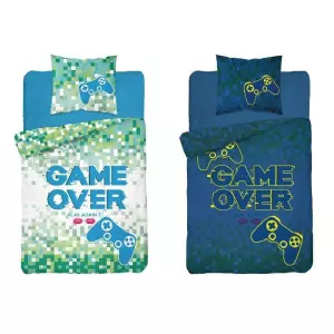 Bavlněné povlečení Game Over 140x200+70x80 (svítící)