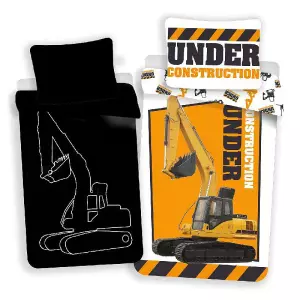 Bavlněné povlečení Bagr 140x200+70x90 (svítící)