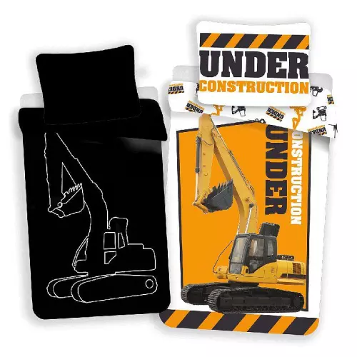 Bavlněné povlečení Bagr 140x200+70x90 (svítící)
