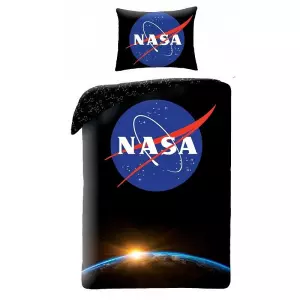 Bavlněné povlečení NASA Black 140x200+70x90