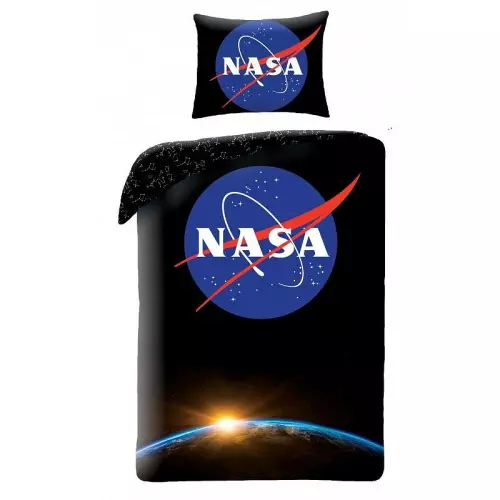 Bavlněné povlečení NASA Black 140x200+70x90