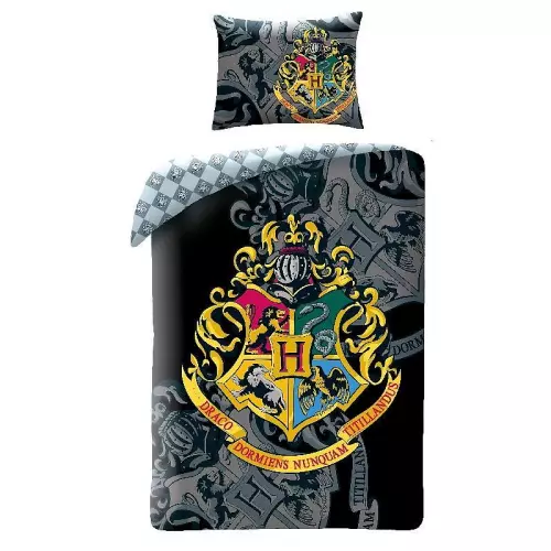 Bavlněné povlečení Harry Potter black 140x200+70x90
